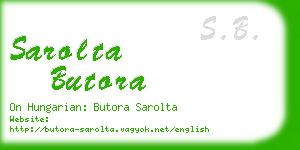 sarolta butora business card